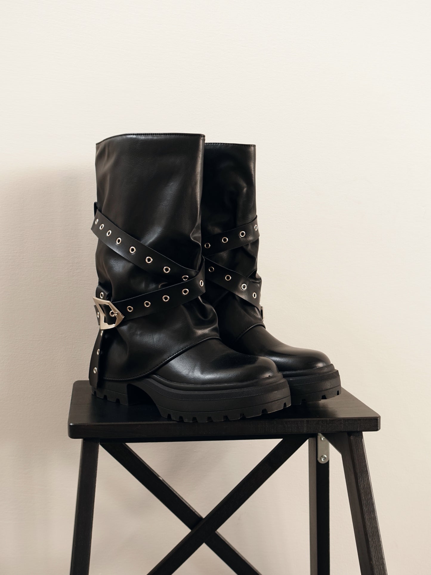 STIVALETTO BIKER - NERO 7515-01