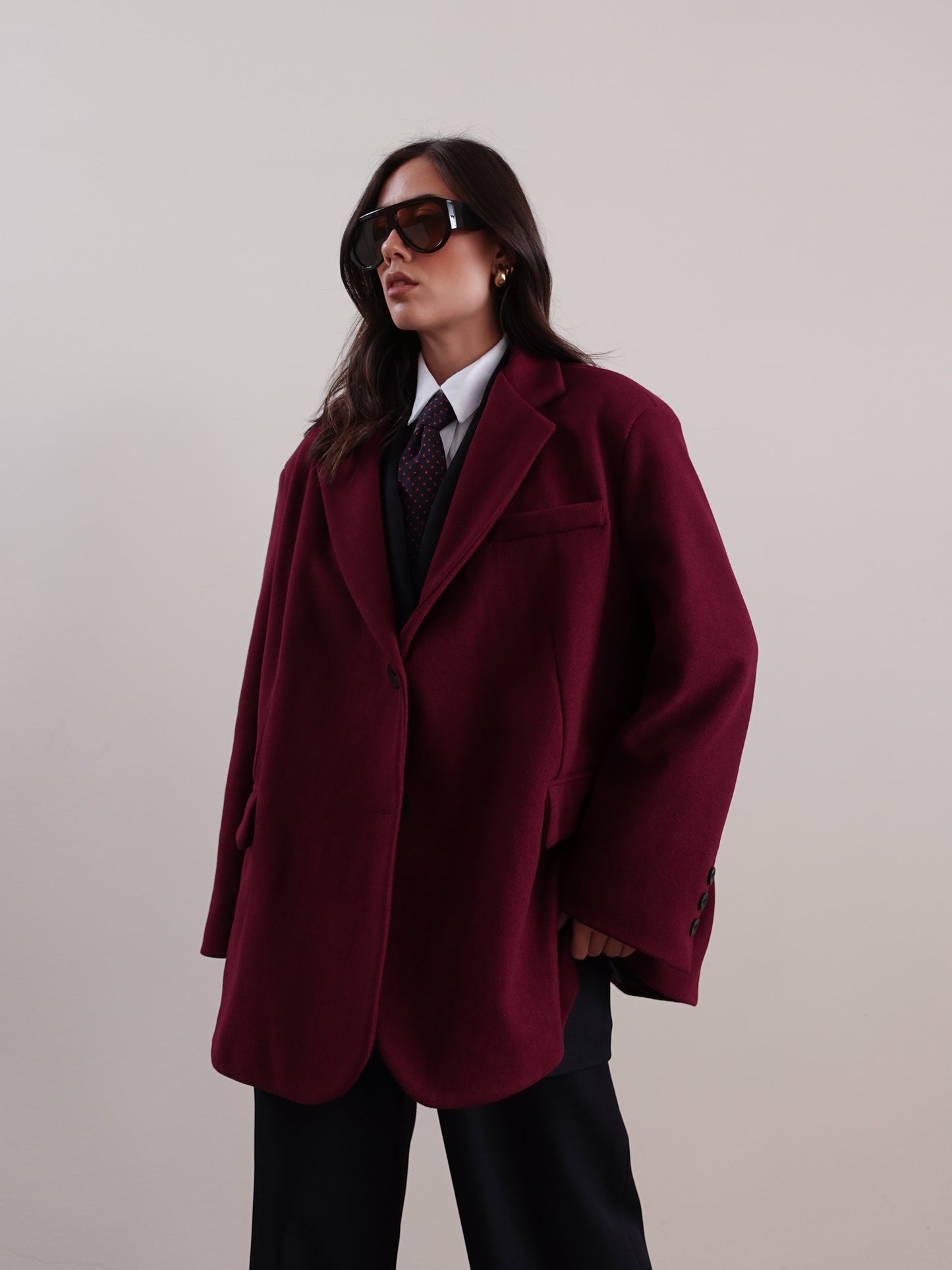 CAPPOTTO OVERSIZE - BURGUNDY VTGC-22