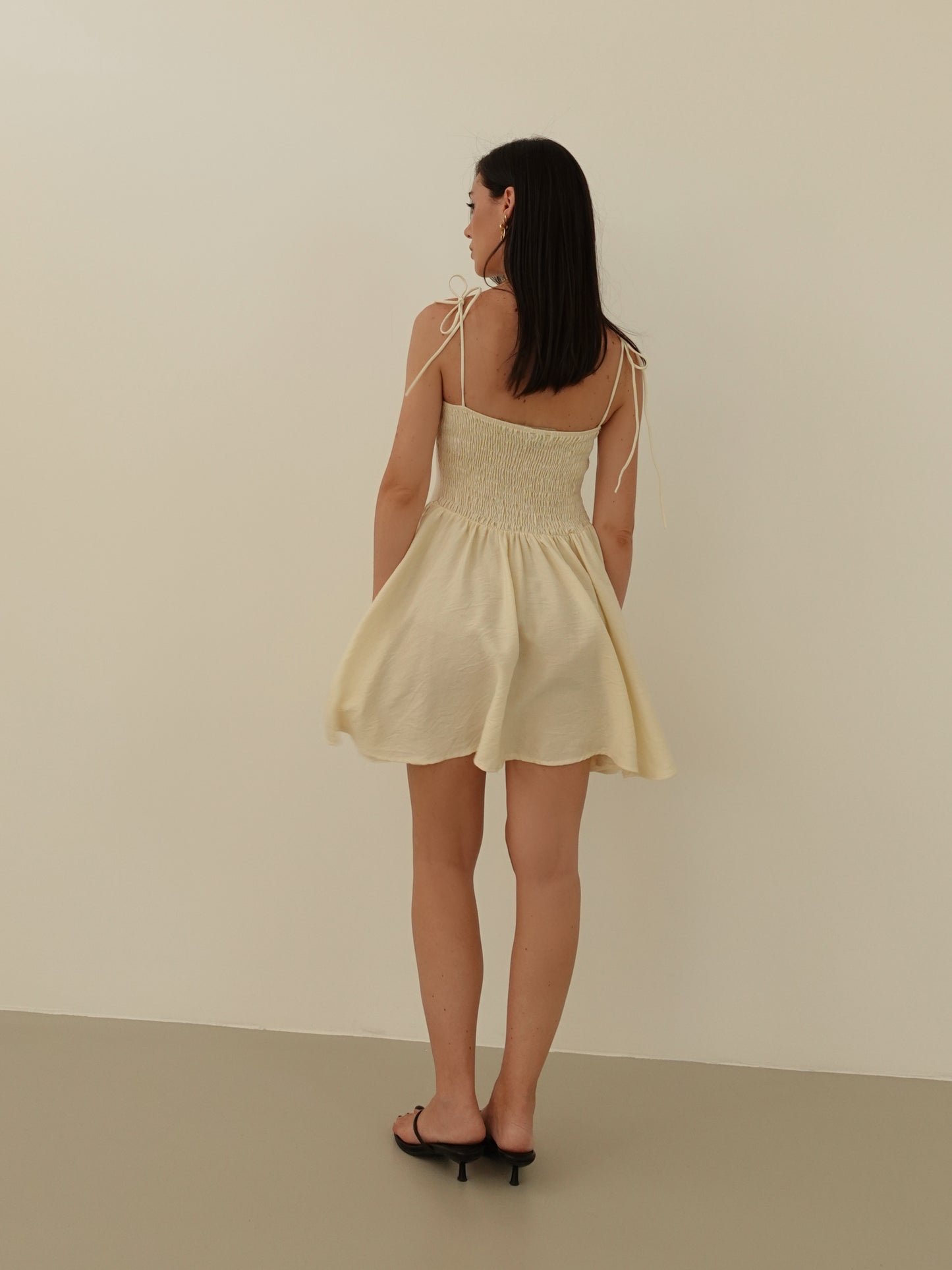 MINI DRESS PLAYA CON COPPETTE - BURRO 6671