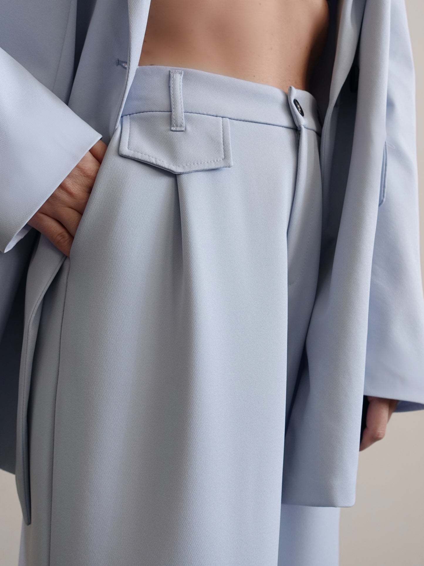 PANTALONI A PALAZZO CANDY - POLVERE 12639