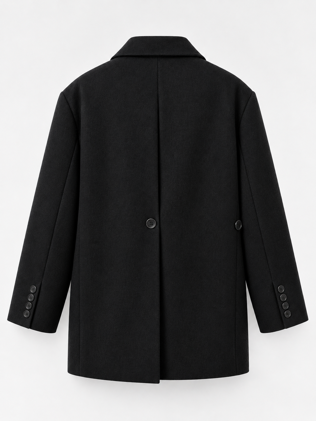 BLAZER IN LANA CON CHIUSURA REGOLABILE - NERO HAR030
