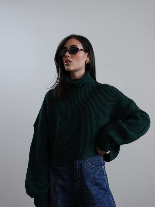 MAGLIONE COLLO ALTO - VERDE 3118