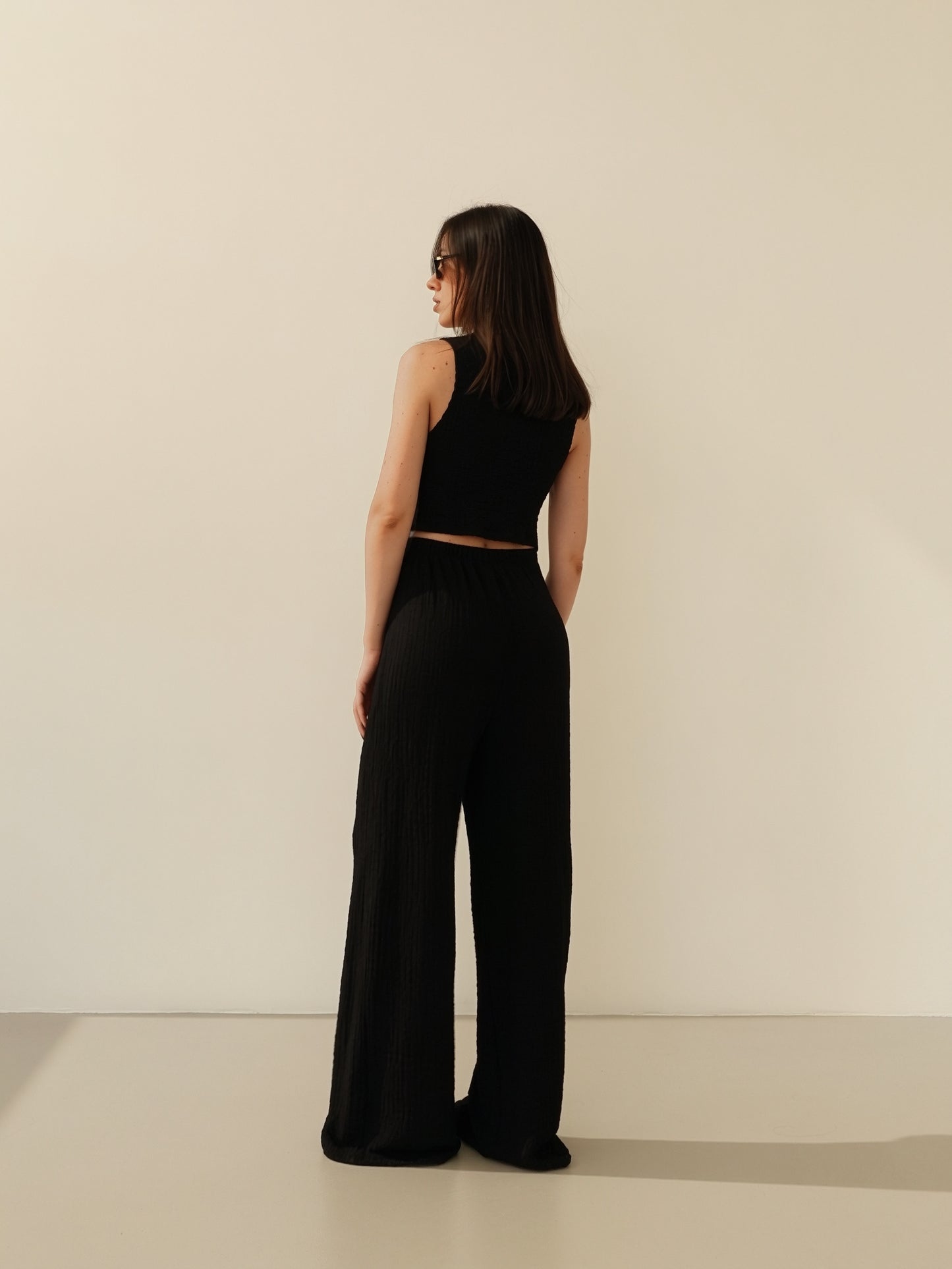 COORDINATO CREPON MALAGA - NERO 10579/10580