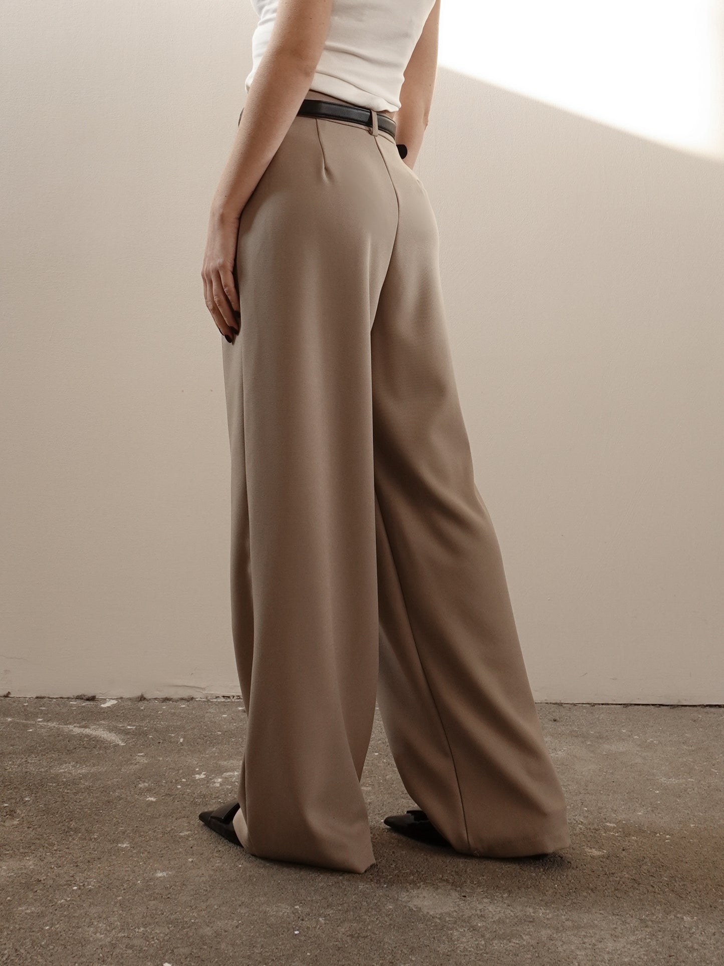 PANTALONI A PALAZZO LISBONA - KHAKI 68806