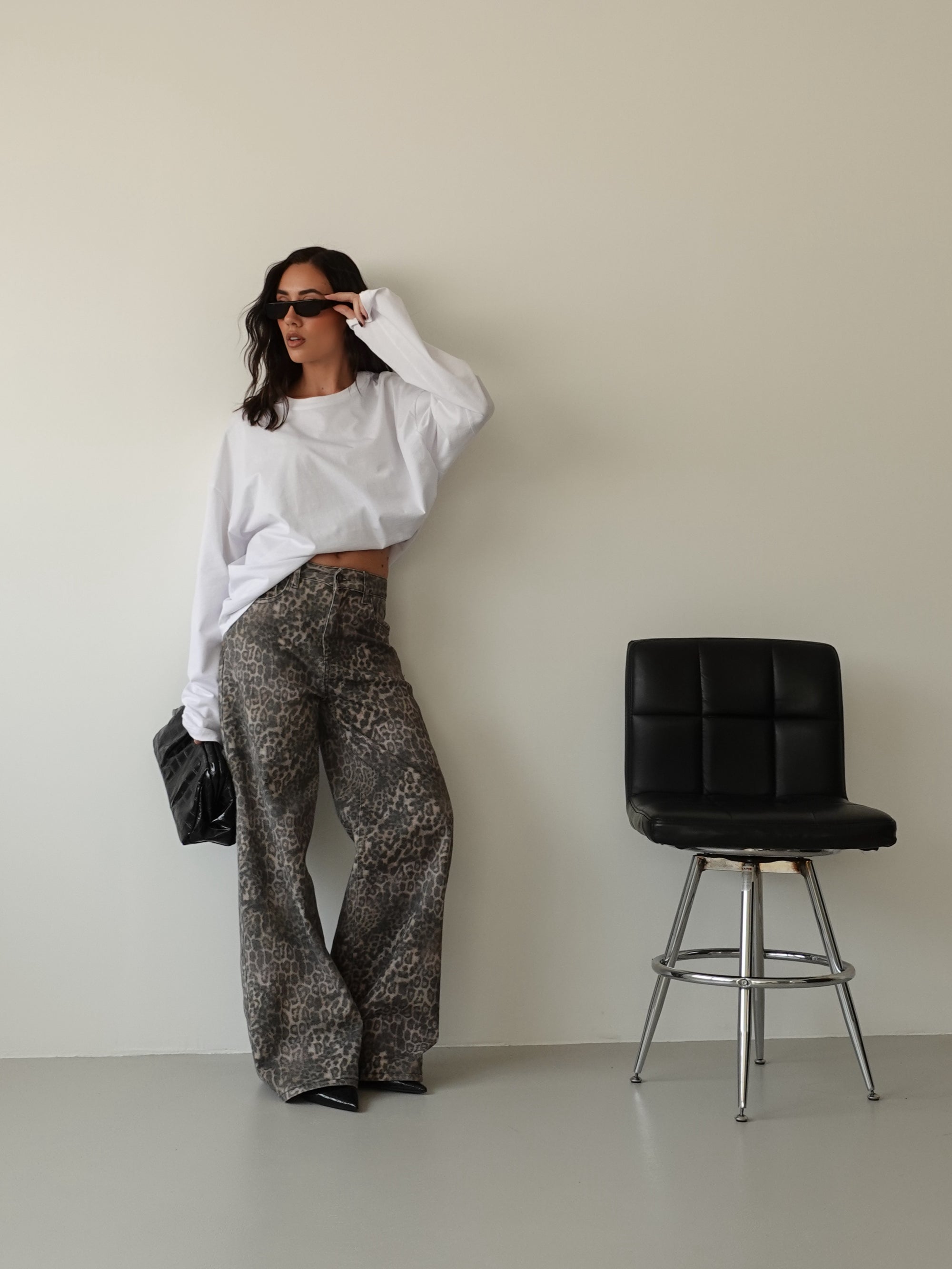 JEANS BAGGY ANIMALIER - LEOPARDATO 32750