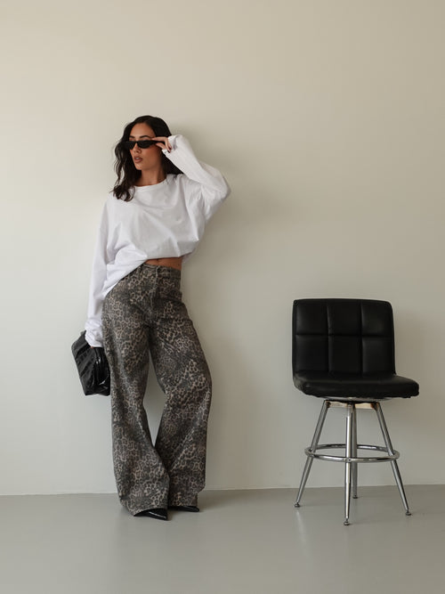 JEANS BAGGY ANIMALIER - LEOPARDATO 32750