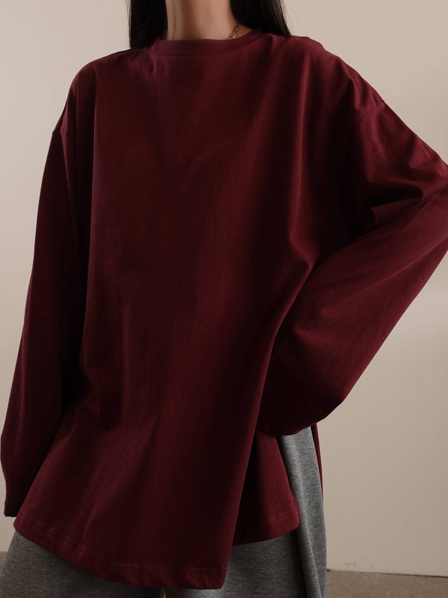 LONG-SLEEVE BASIC 2.O - BURGUNDY 3217