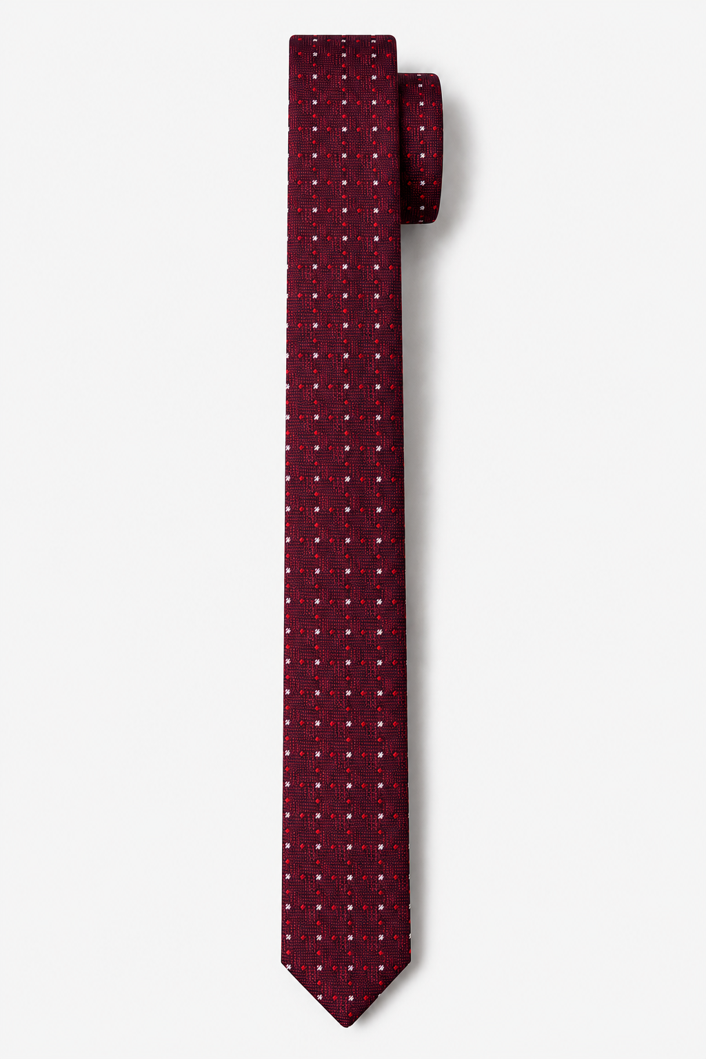 CRAVATTA SLIM MICROPOIS - BORDEAUX