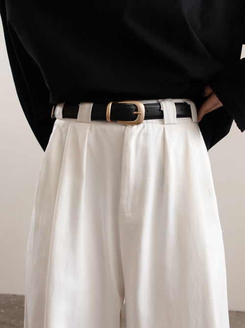 PANTALONI CARROT FIT CON CINTURA - BIANCO 14737