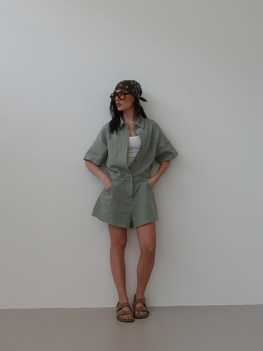 TUTINA SAFARI IN DENIM - VERDE 35438B
