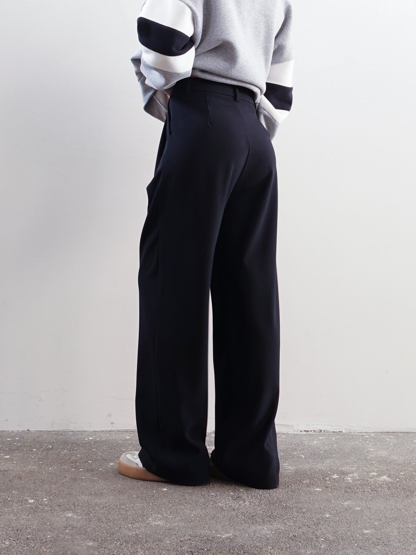 PANTALONI CLASSICI WIDE LEG - BLU 66608