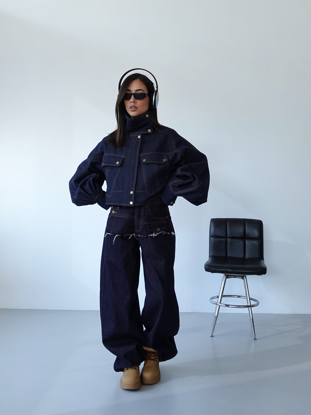 GIACCA IN DENIM MURCIELAGO - BLU SCURO 30406