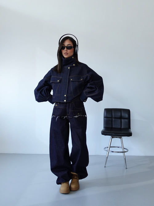 GIACCA IN DENIM MURCIELAGO - BLU SCURO 30406