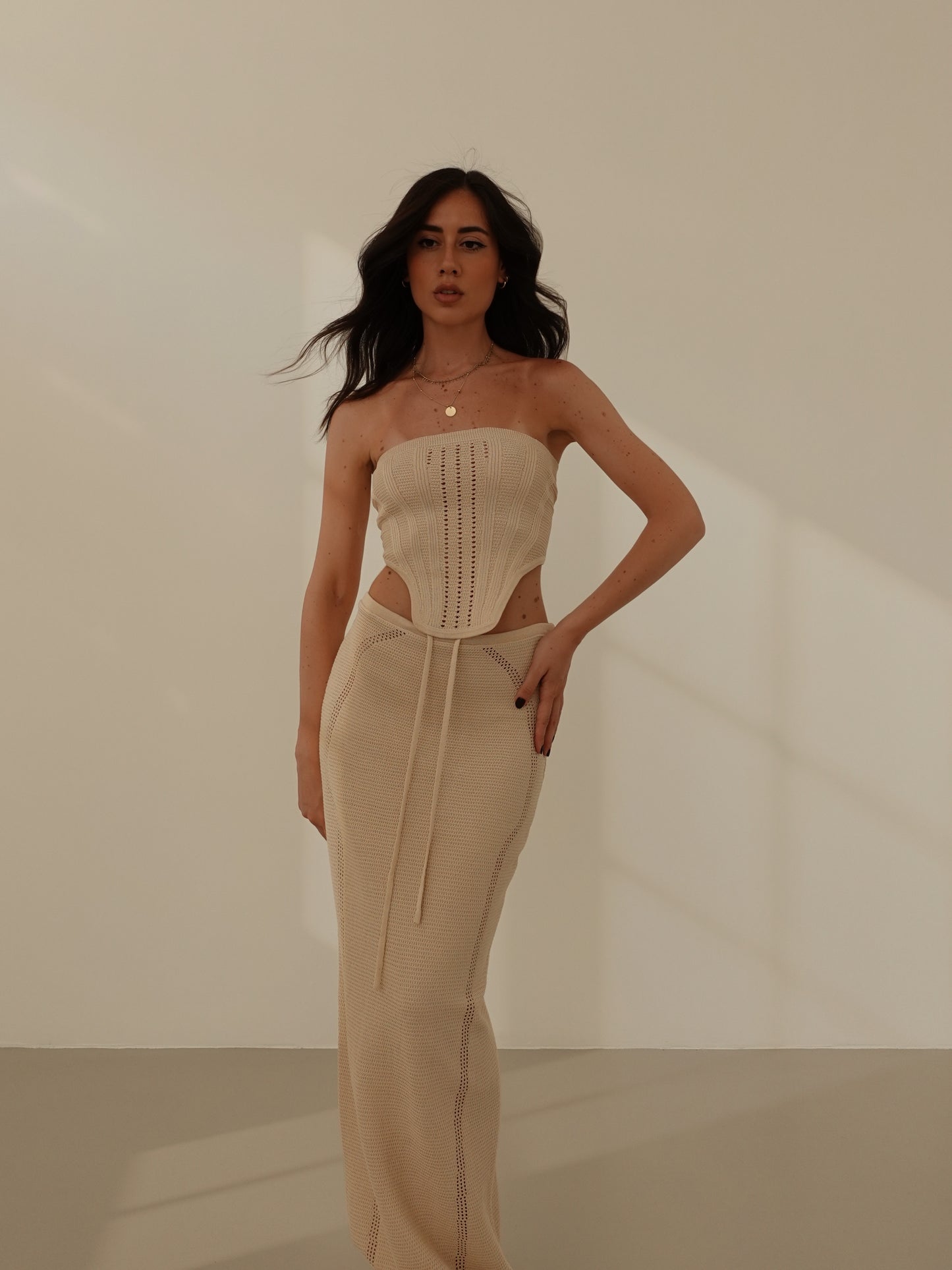 COORDINATO CROCHET PROCIDA - NUDE 52189