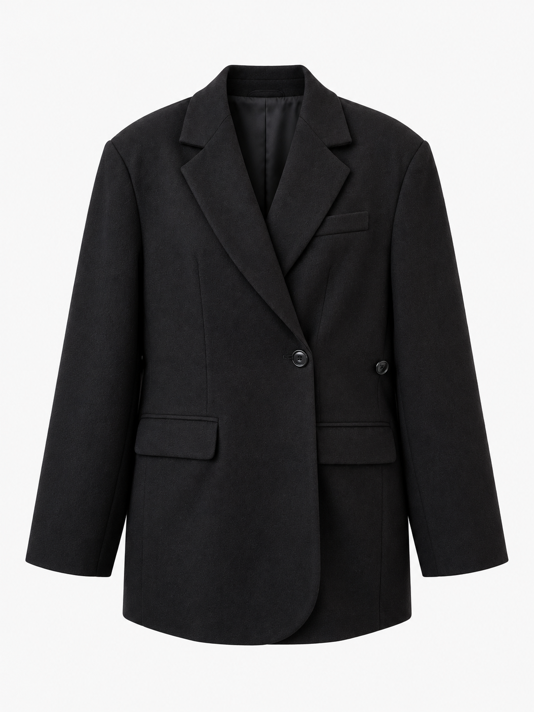 BLAZER IN LANA CON CHIUSURA REGOLABILE - NERO HAR030