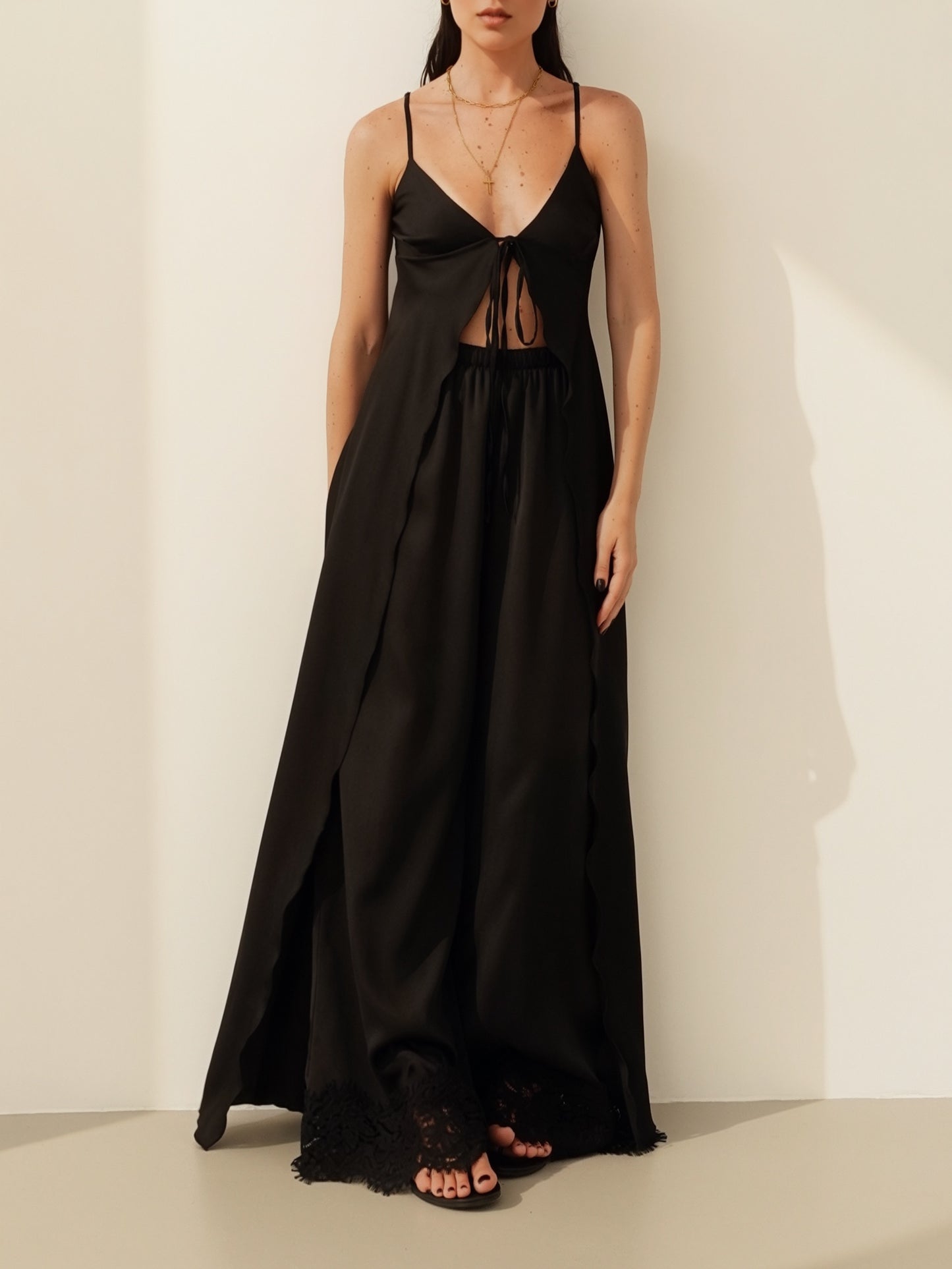 COORDINATO SATIN MONTECARLO - NERO 60621