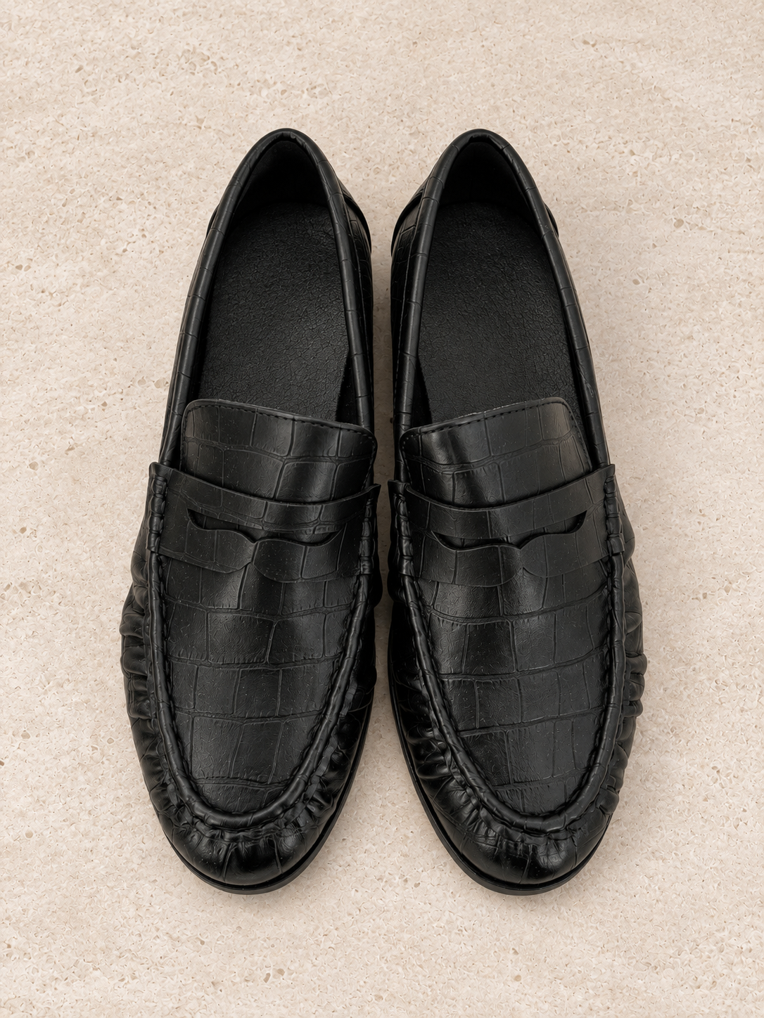 MOCASSINO CROCO NEW YORK - NERO 9466