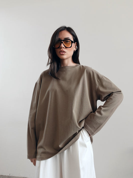 LONG-SLEEVE IN COTONE - VERDE 19298