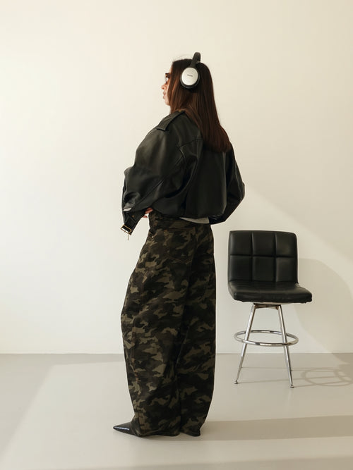 GIACCA OVER TOP GUN IN ECOPELLE - NERO 30384
