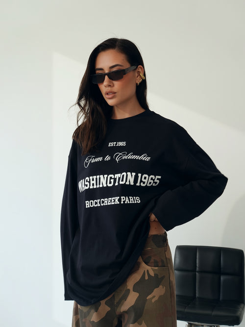 LONG-SLEEVE OVER WASHINGTON - BLU