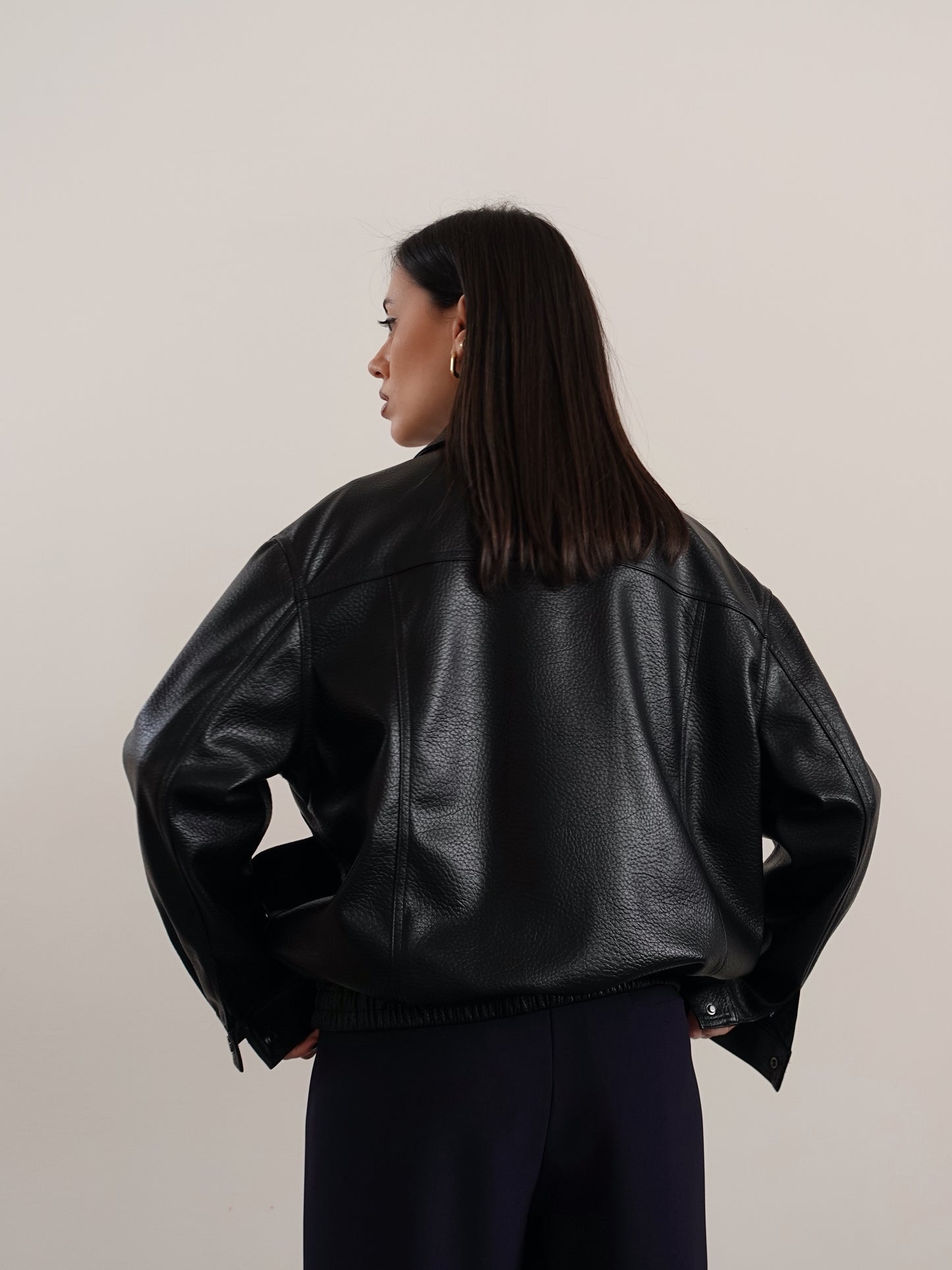 GIACCA CLYDE IN ECOPELLE - NERO B635