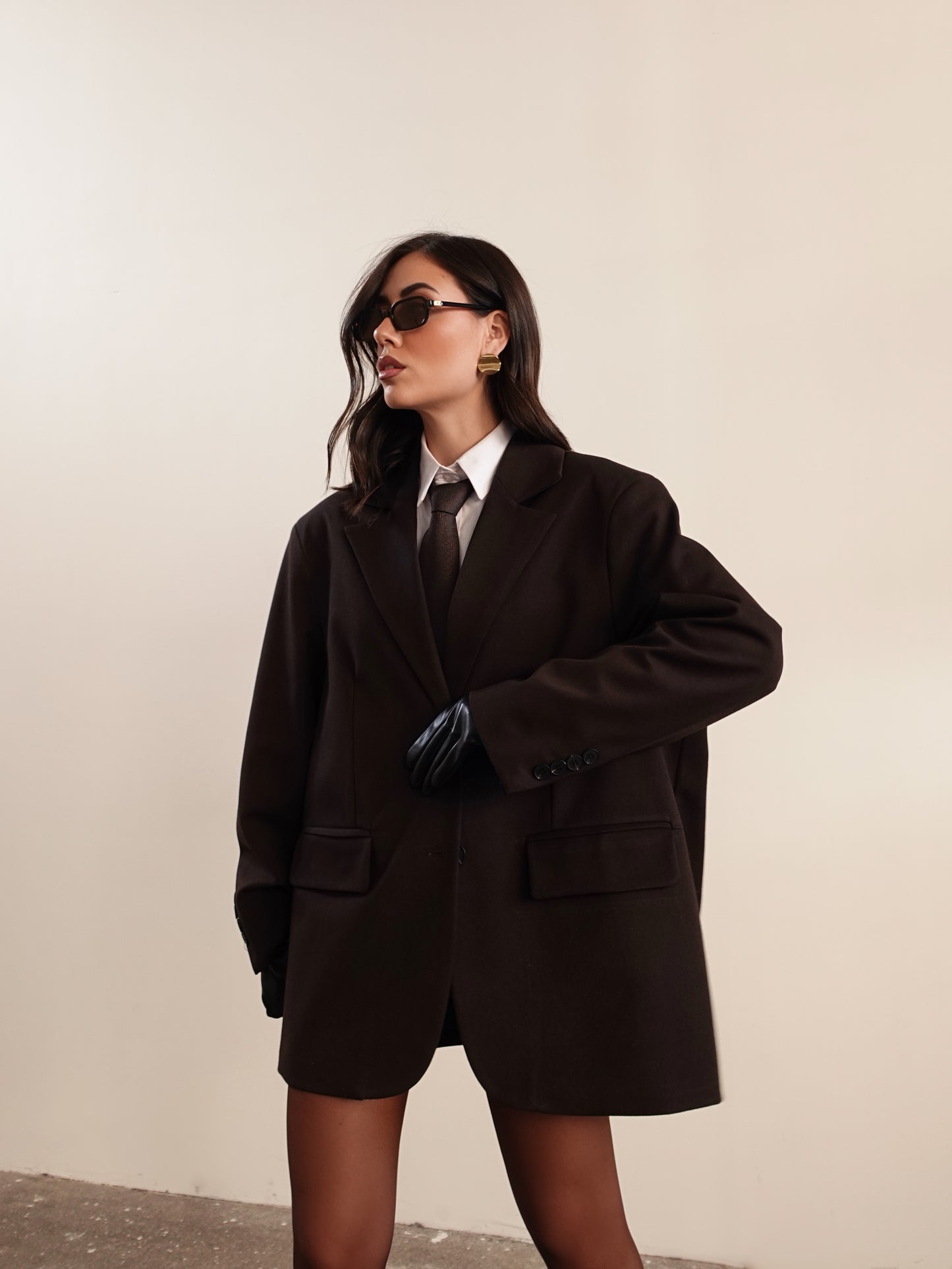 BLAZER LUMINA OVERSIZE - MARRONE LD3656