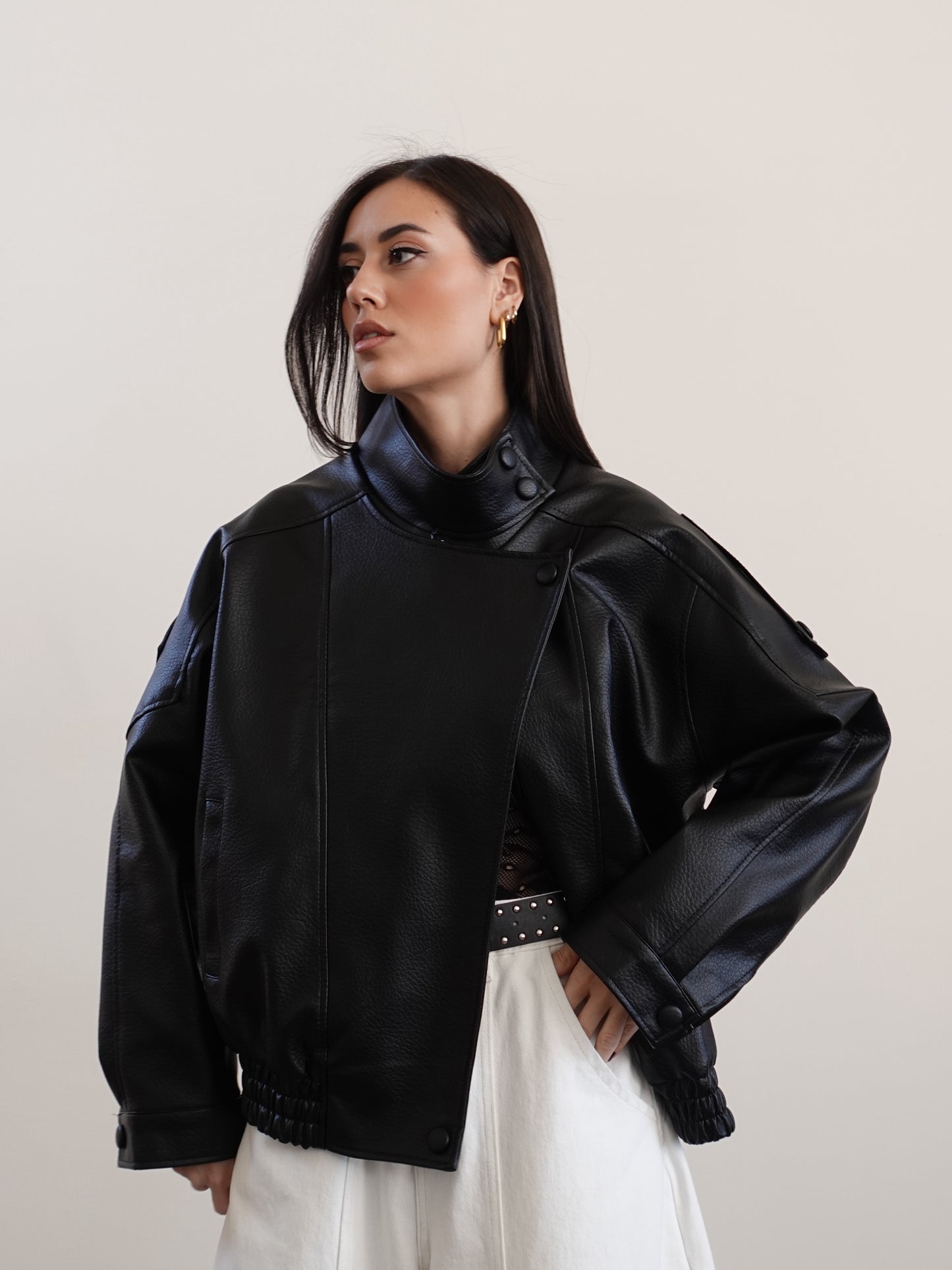 GIACCA IN ECOPELLE MAVERICK - NERO 8670