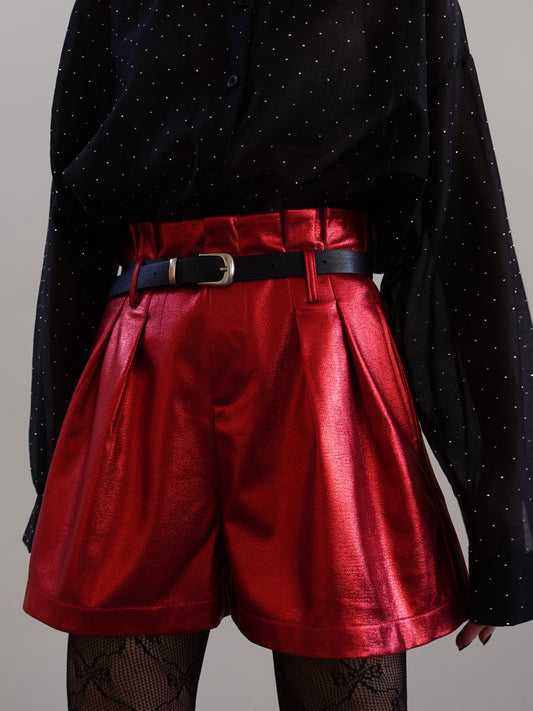 SHORTS METAL - ROSSO 9629