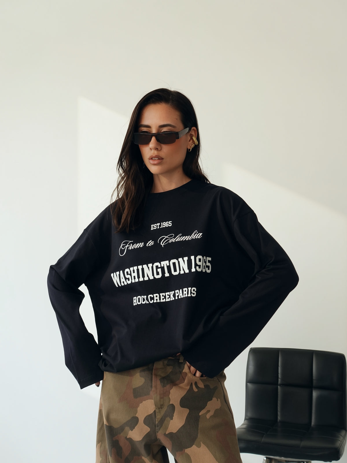 LONG-SLEEVE OVER WASHINGTON - BLU