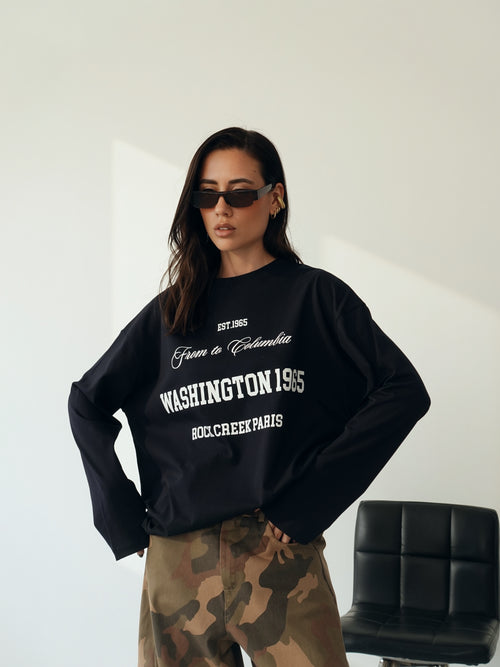 LONG-SLEEVE OVER WASHINGTON - BLU