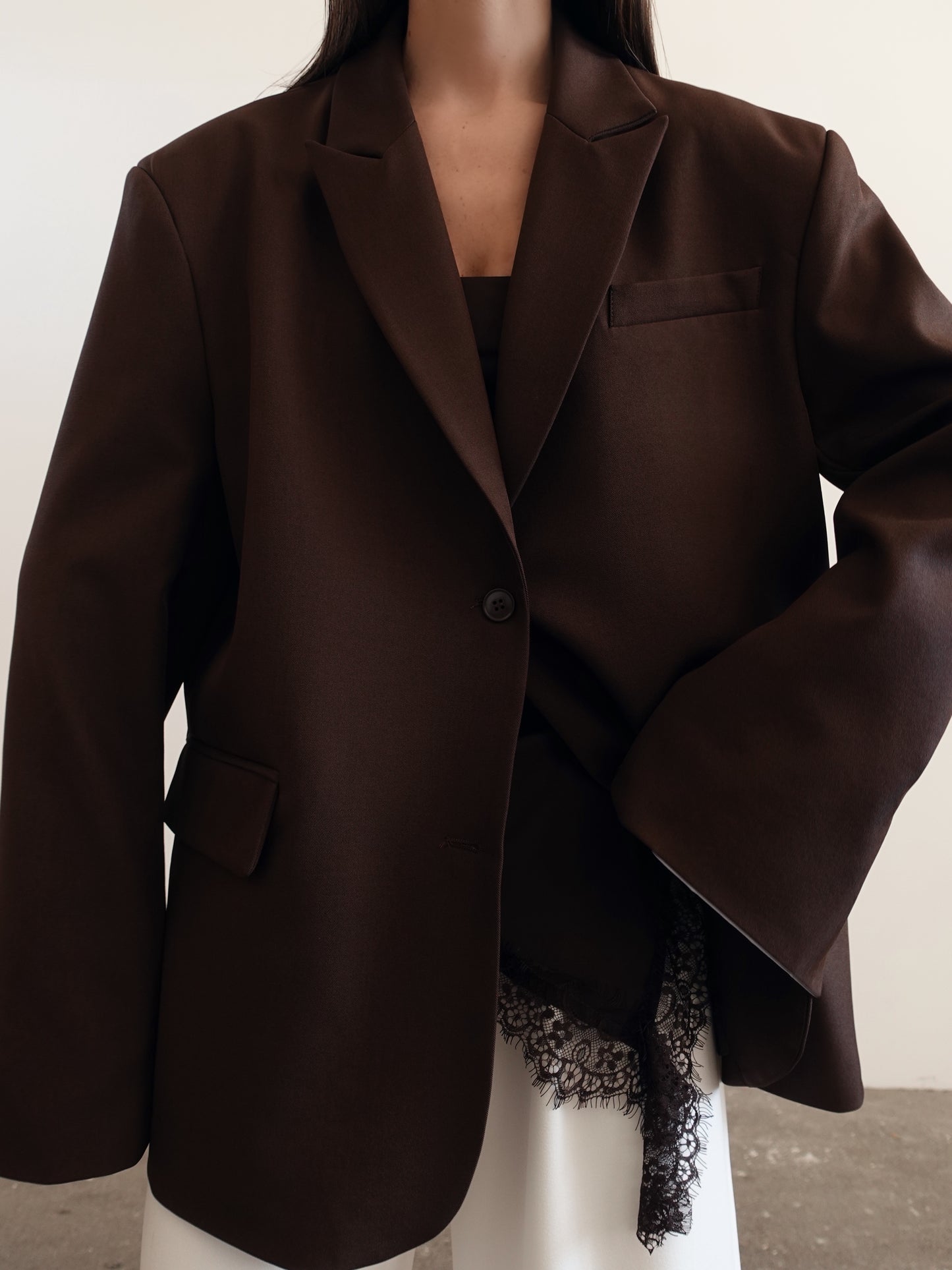 BLAZER OVERSIZE TIMES SQUARE - CIOCCOLATO 3151