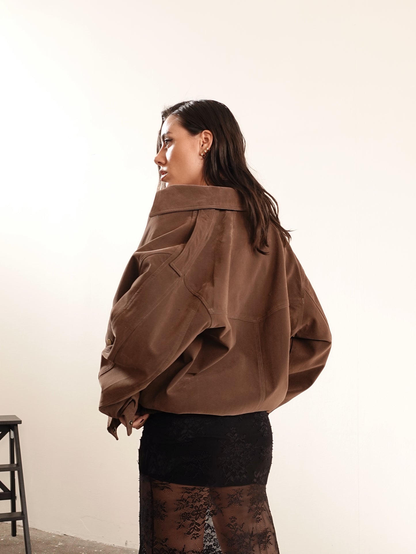 GIACCA SCAMOSCIATA CON TASCONI - TERRA 30148