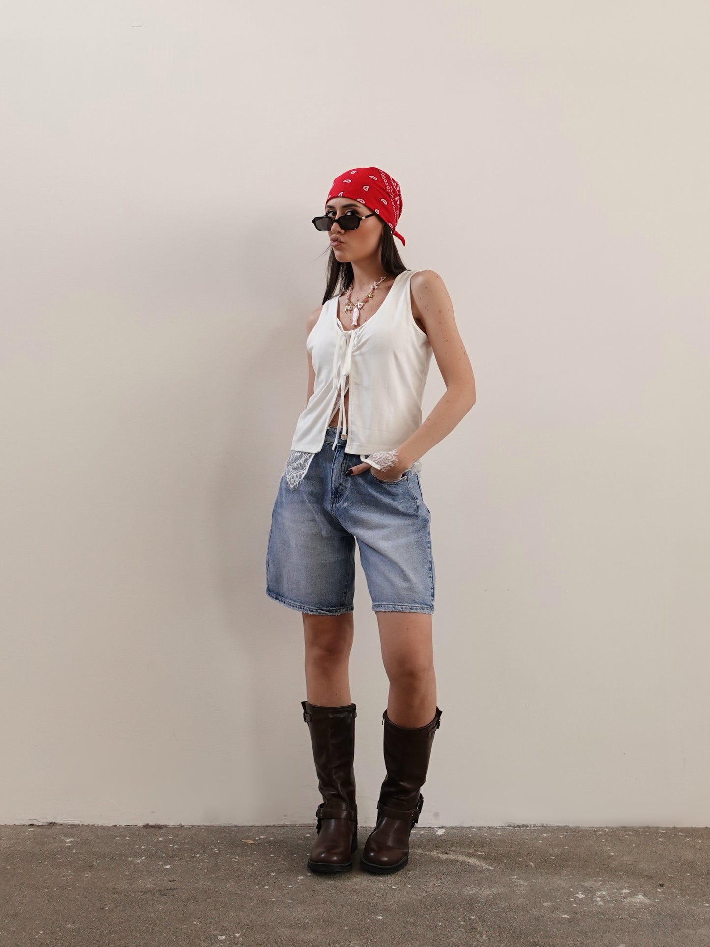 BERMUDA IN DENIM BASIC - LAVAGGIO MEDIO D311
