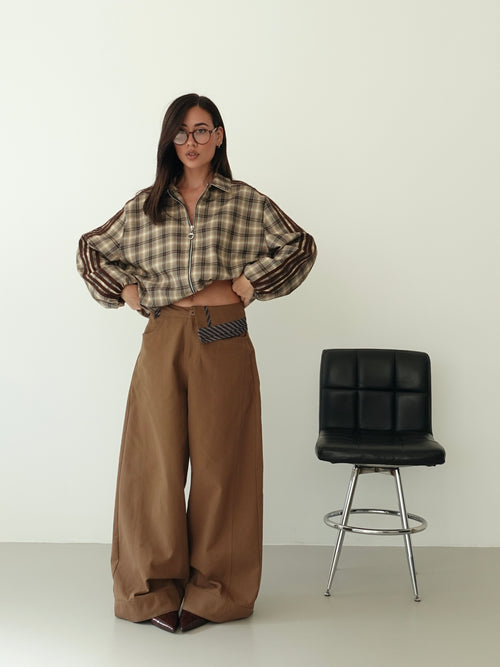 PANTALONI DAKAR CON VITA INCROCIATA - TERRA 15799