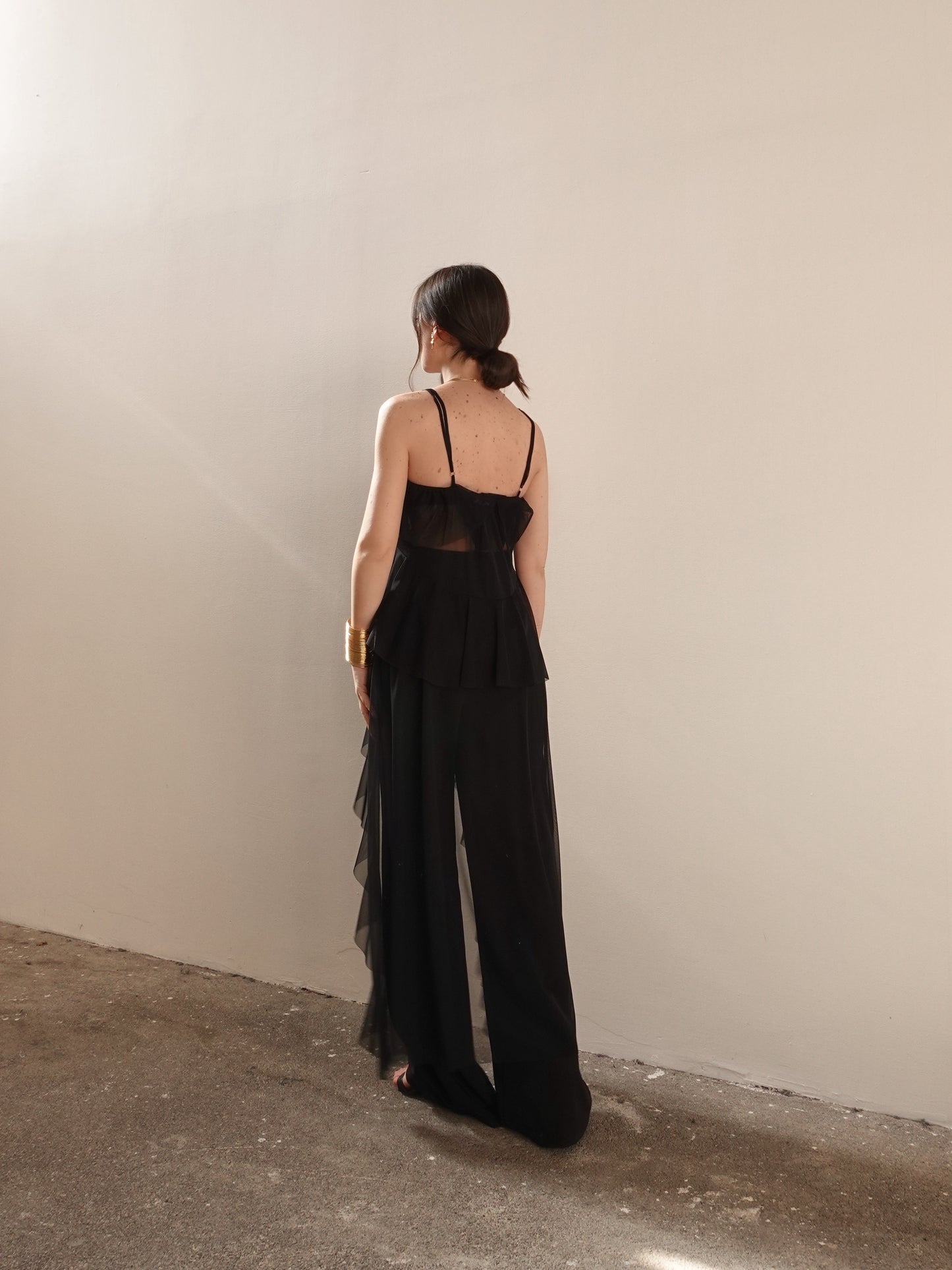 PANTALONI WIDE LEG PARIS - NERO 11421