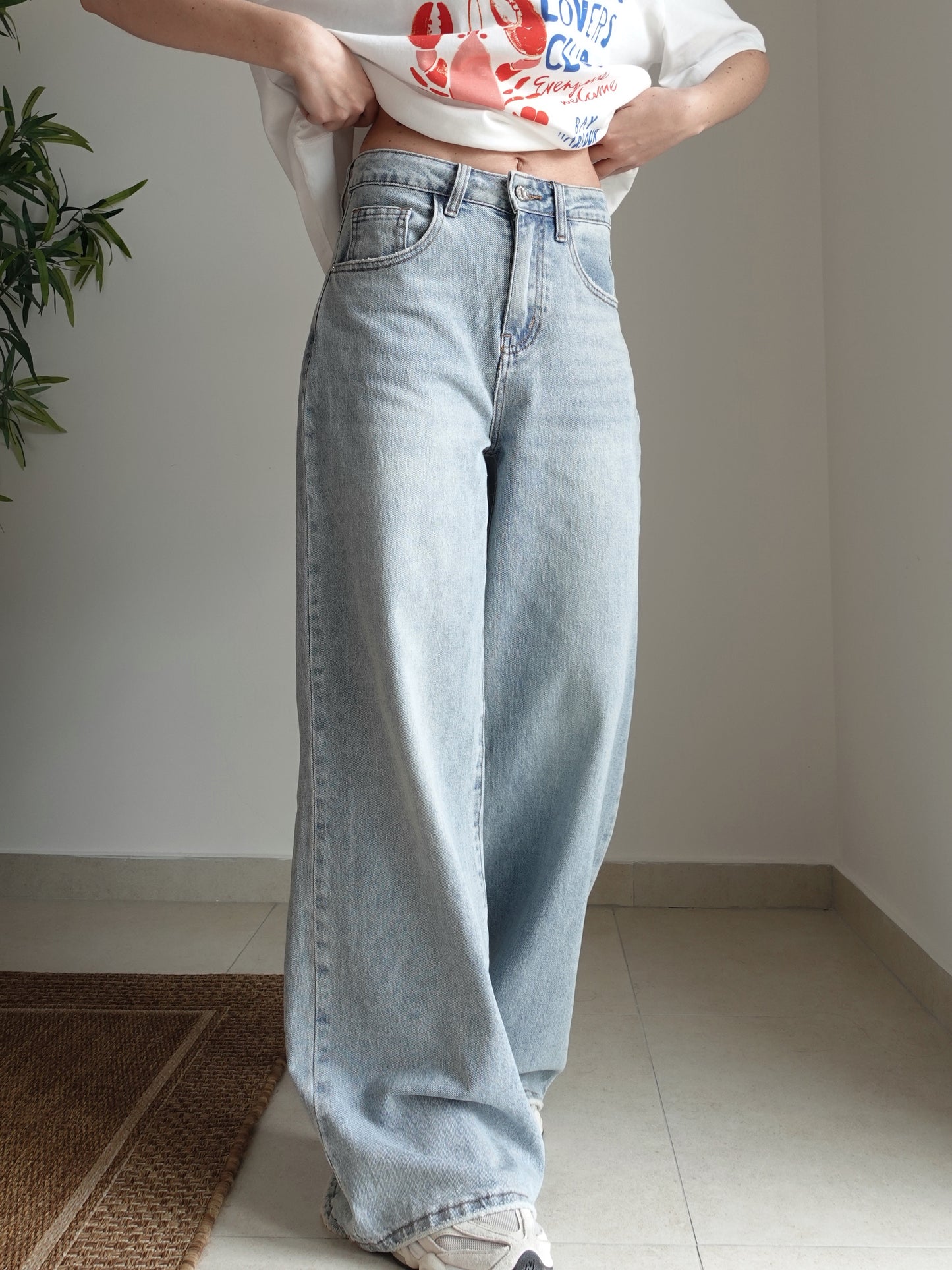 JEANS WIDE LEG LORY - LAVAGGIO CHIARO 32484