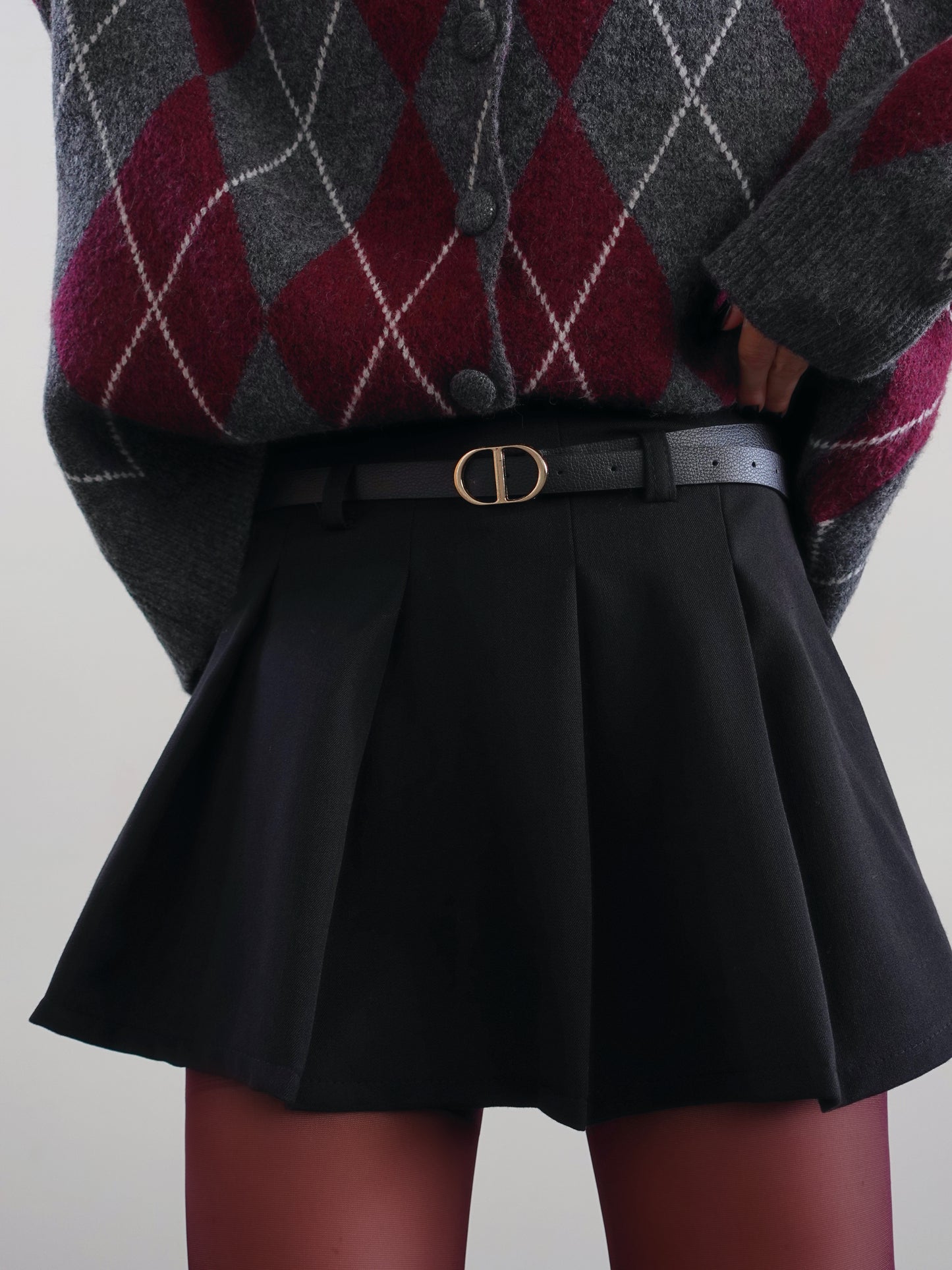 PANTAGONNA CON CINTURINO - NERO 17211