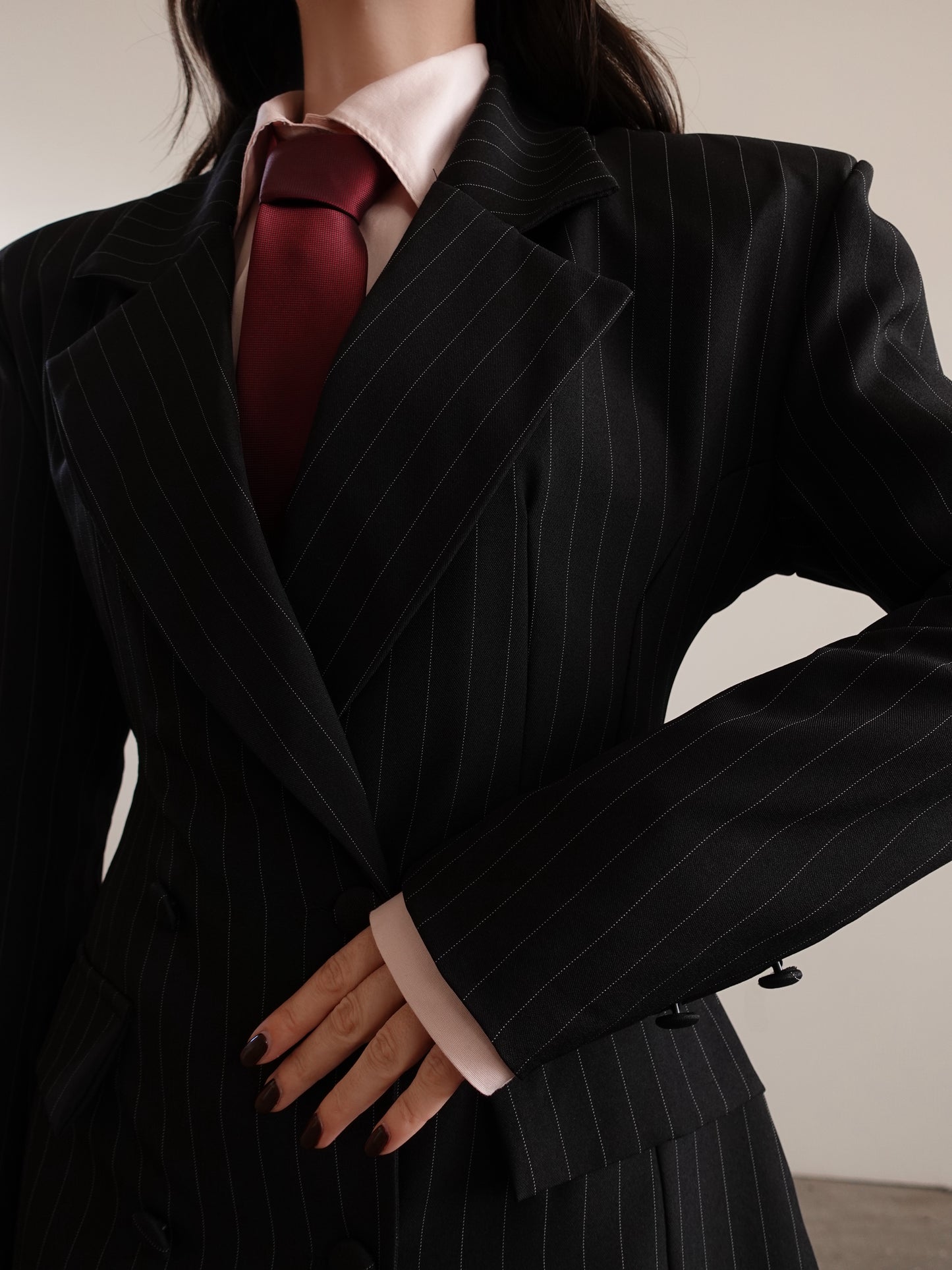 BLAZER DRESS GESSATO - NERO 275