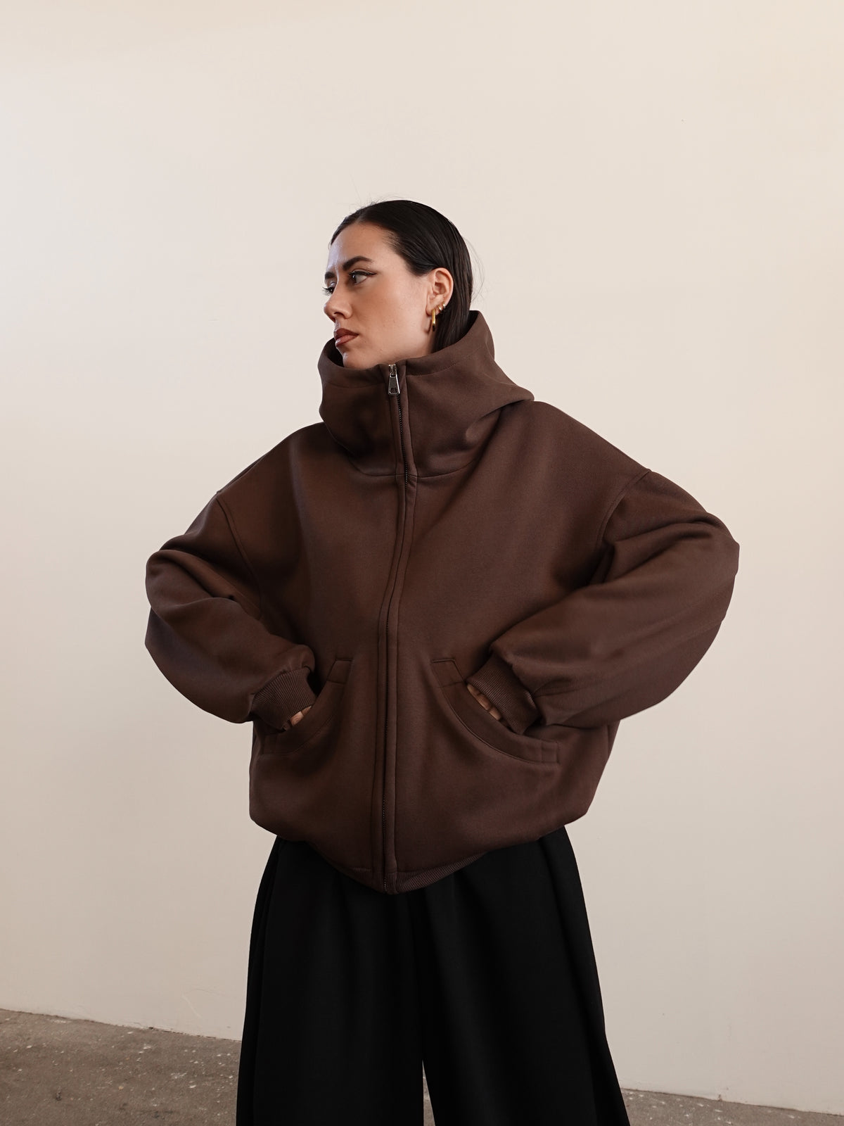 FELPA STREET OVERSIZE - MARRONE 15833