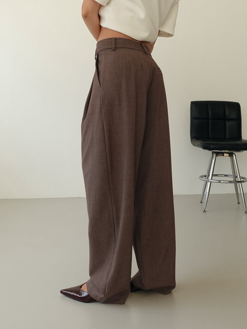 PANTALONI LUMINA CON PINCES - FANGO LD6227