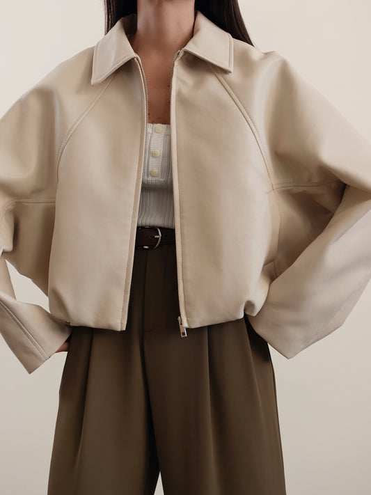 GIACCA IN ECOPELLE MURCIELAGO - BEIGE 7107