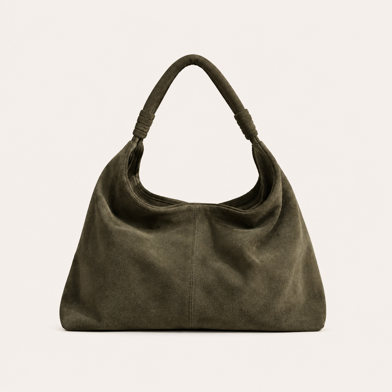HOBO BAG MORBIDA IN ECOCAMOSCIO - VERDE