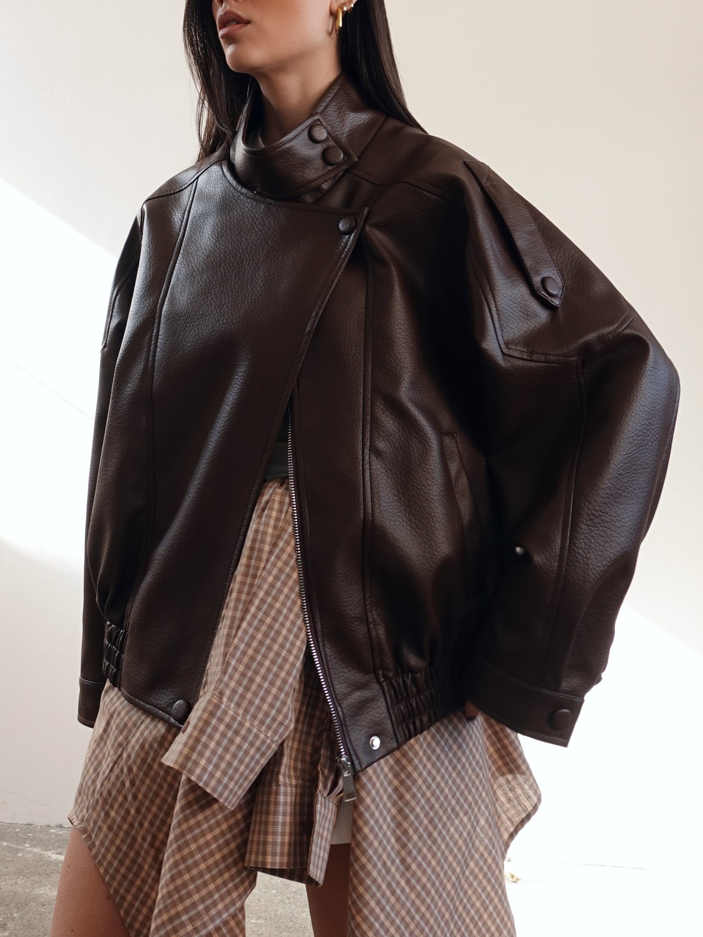 GIACCA IN ECOPELLE MAVERICK - MARRONE 8670