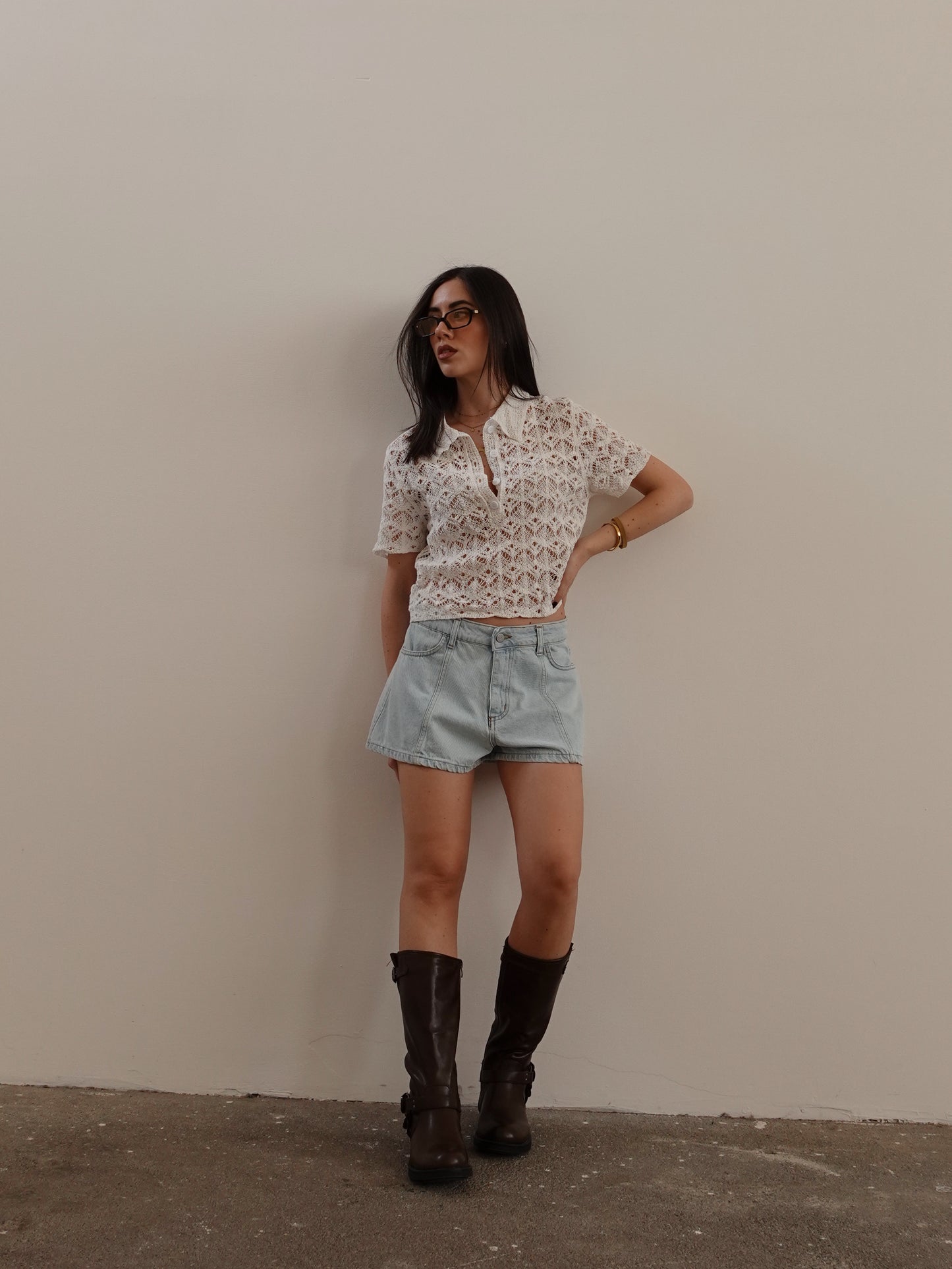 SHORTS IN DENIM LIGHT BLUE - D3C