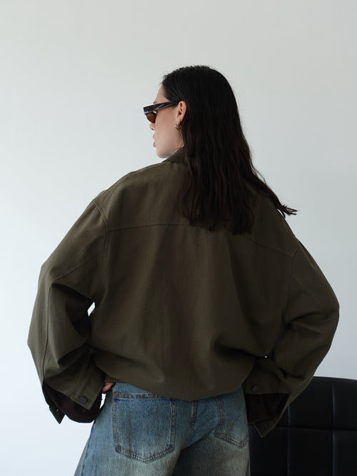 GIACCA HUNTING IN COTONE - VERDE N20291