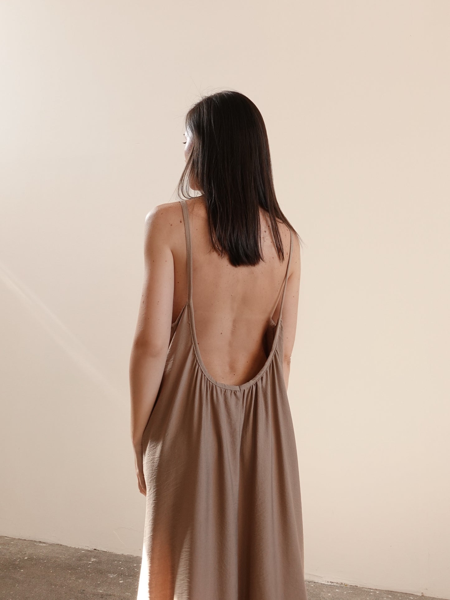 LONG DRESS JANIS - CAMEL 31035