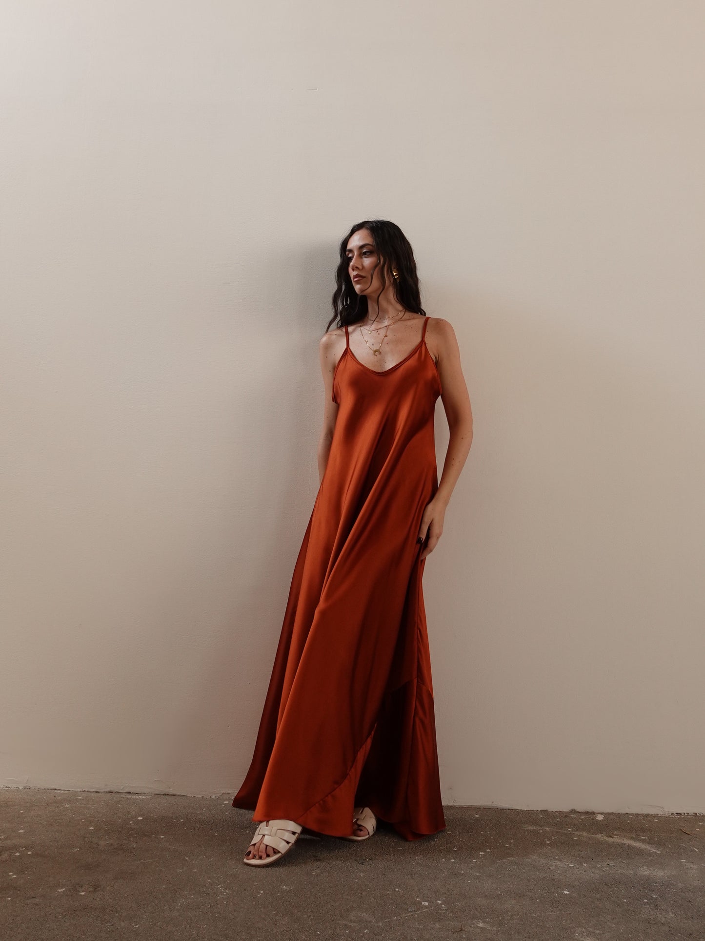 VESTITO MARBELLA SATIN - RAME 13133
