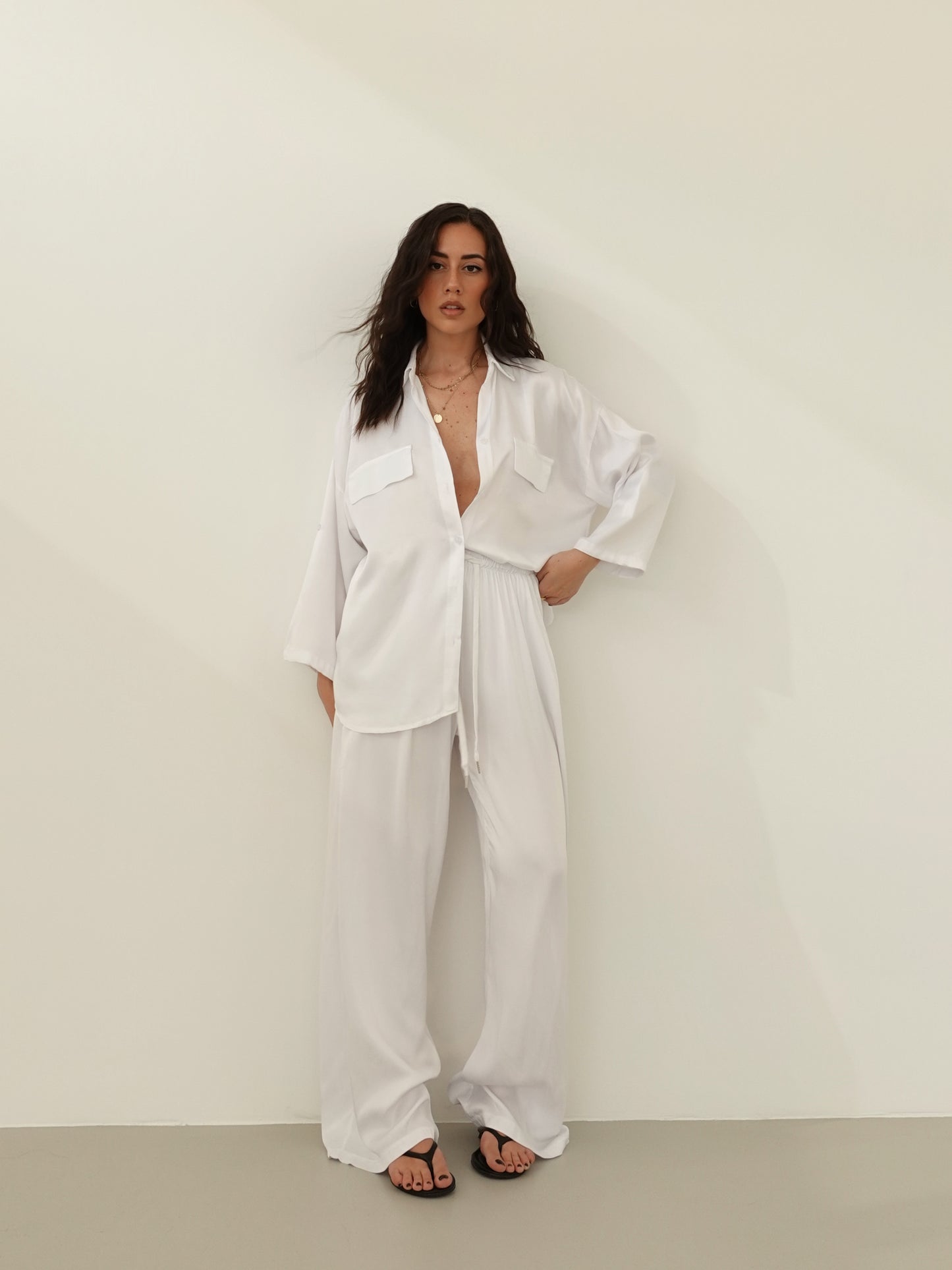 PANTALACCIO SATIN - BIANCO 24205
