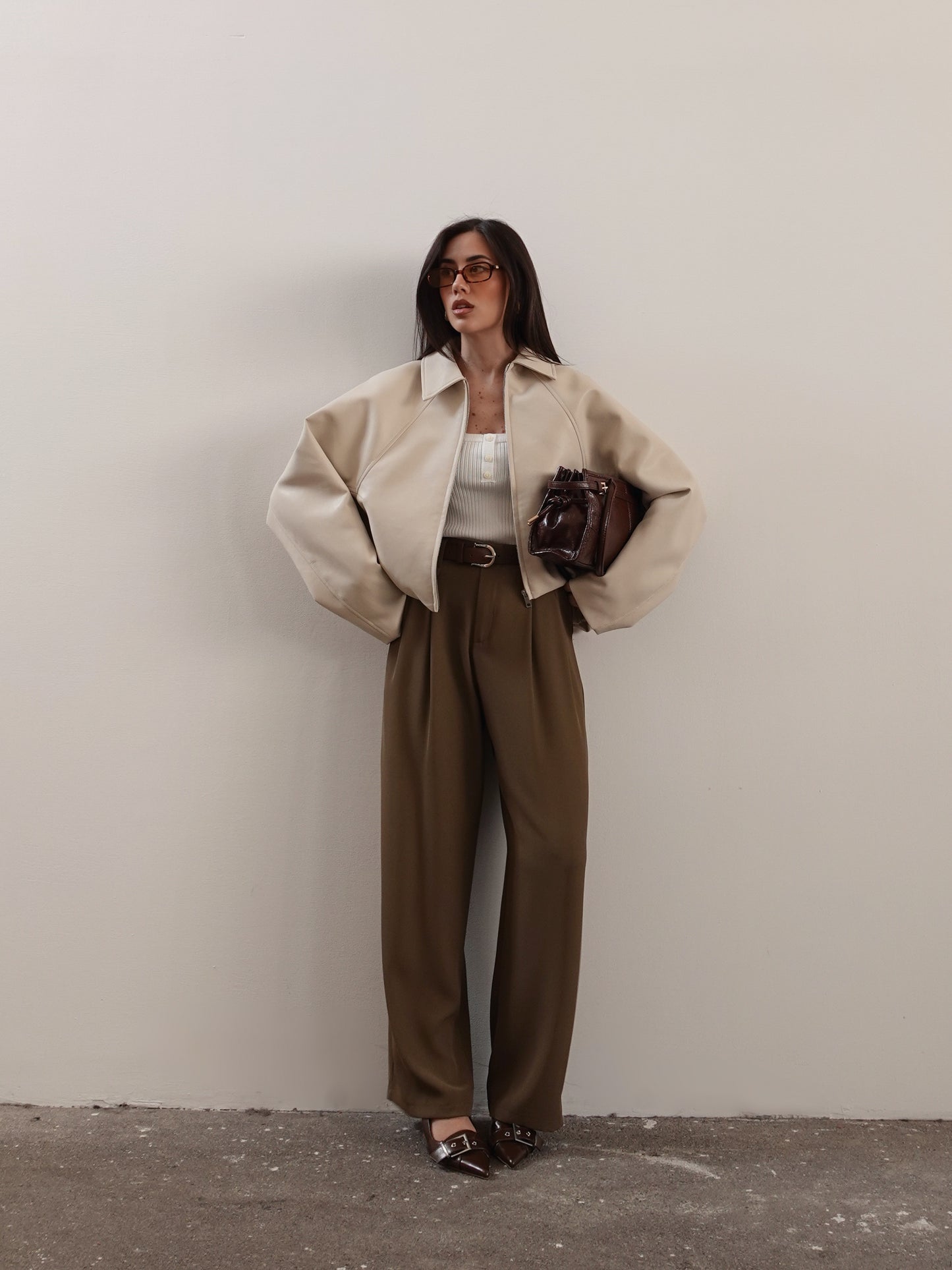 GIACCA IN ECOPELLE MURCIELAGO - BEIGE 7107