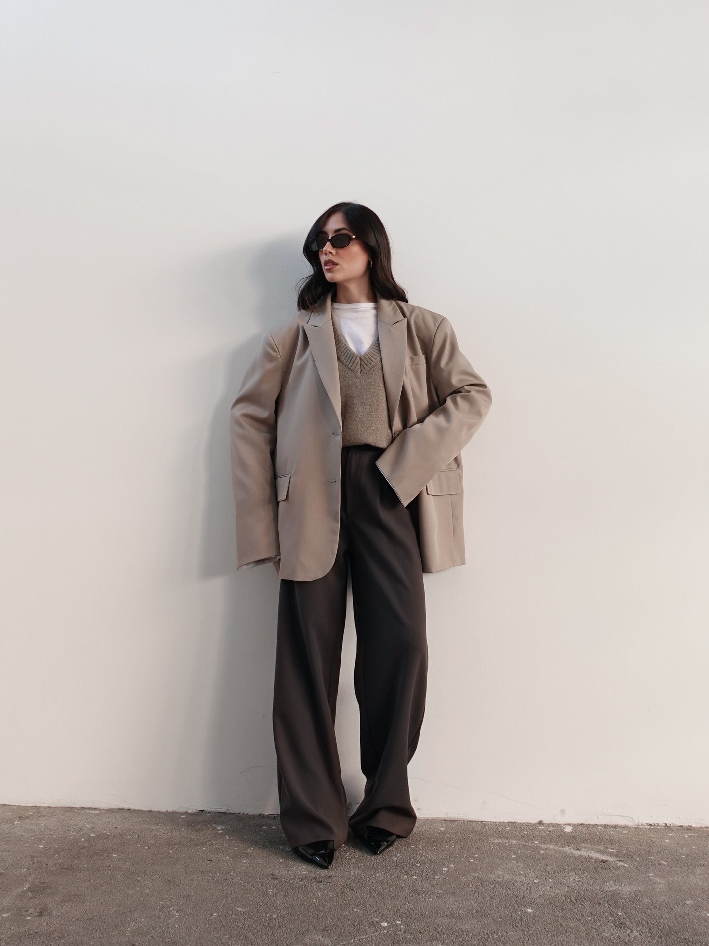 PANTALONI MORBIDI WIDE LEG - GRIGIO SCURO 4181